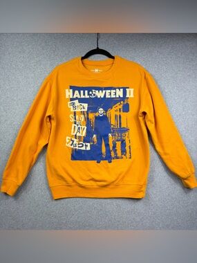 Halloween II He’s Back Slay All Day Sweatshirt Michael Myers Horror Size Small